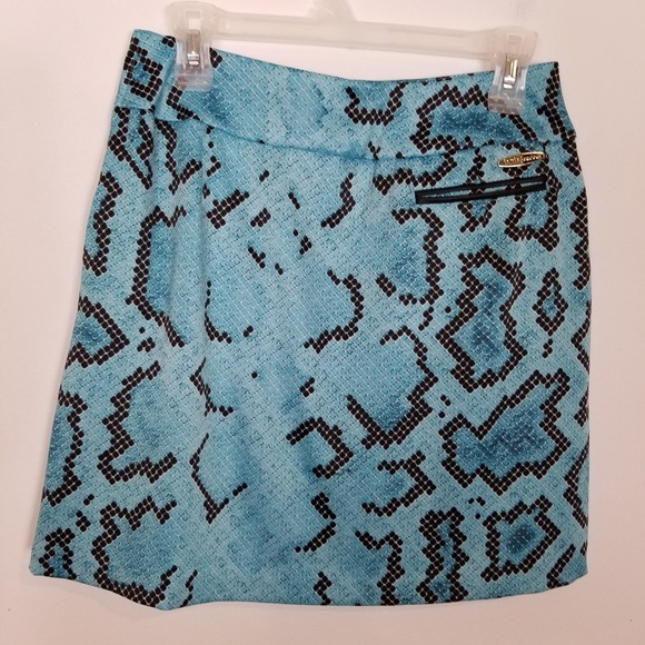 Jamie Sadock Snake Print  Golf Skort Women 6 Blue Mini Skirt Athletic Outdoor - Picture 2 of 5